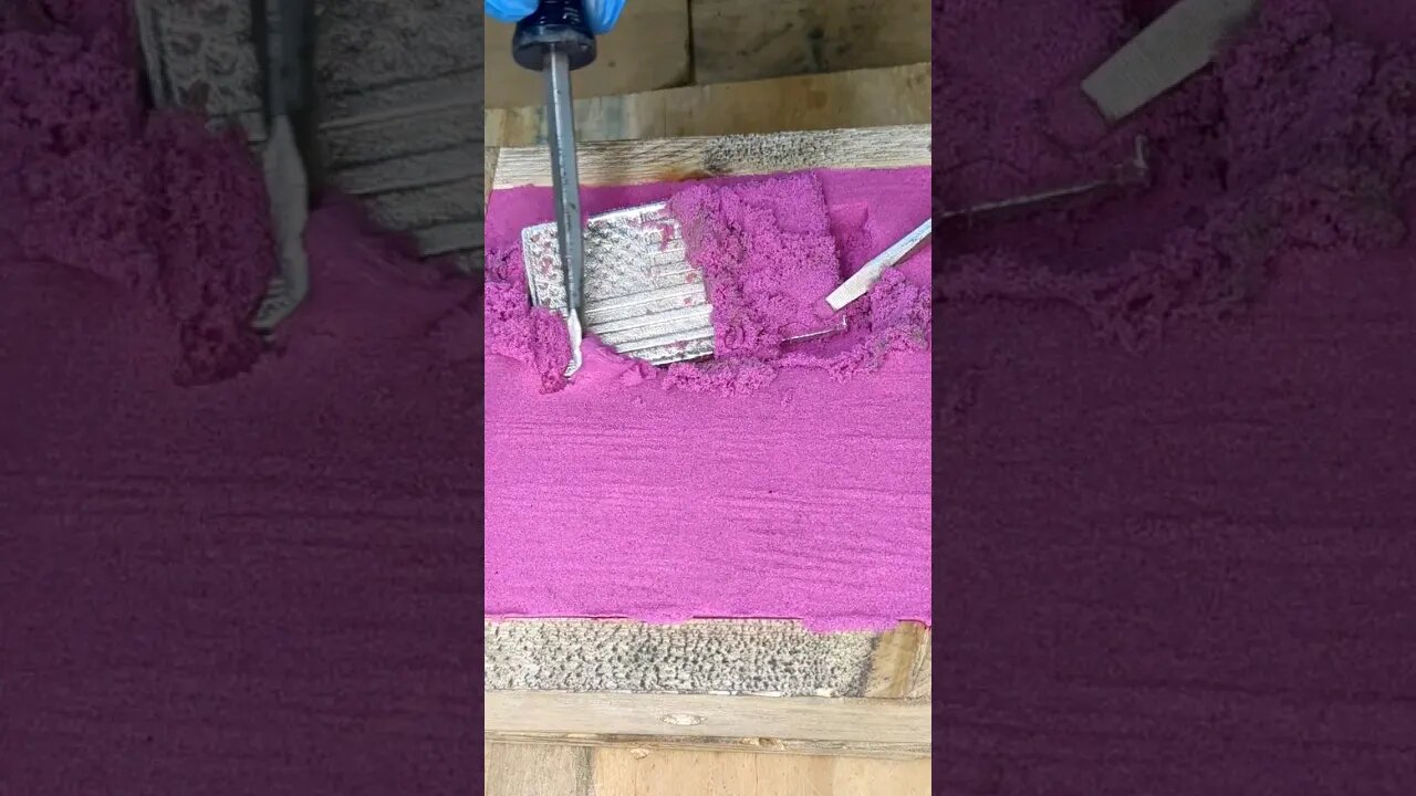 Amazing Metal Casting using Kinetic Sand #shorts #shortsfeed #kineticsand