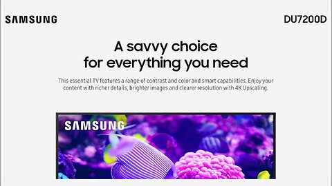 SAMSUNG 43-Inch Class Crystal UHD 4K DU7200 Series HDR Smart TV