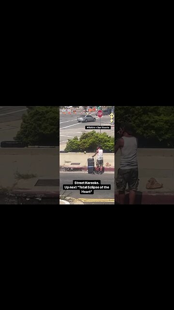 Street Karaoke on Wilshire + San Vicente adjacent to Beverly Hills