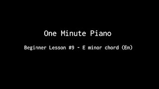 One Minute Piano - Beginner Lesson 9