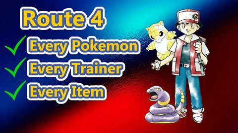 Pokemon Red & Blue Checklist Guide Route 4