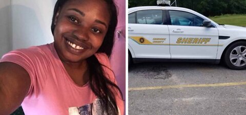 Police lied about the handcuffed woman who kicked open their car door, fell out, and died.