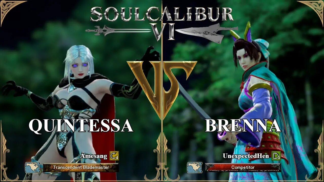 Quintessa (Âmesang) VS Brenna (UnexpectedHen) (SoulCalibur™ VI: Online)