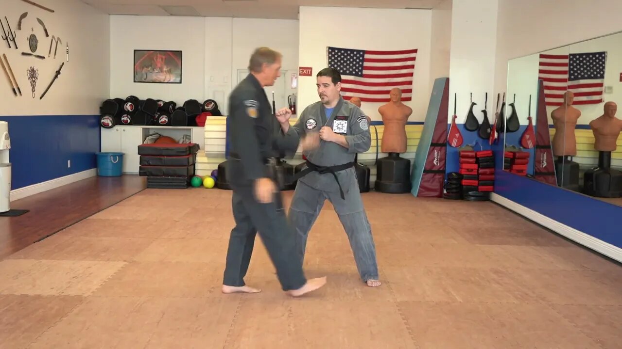 Correcting common errors executing the American Kenpo technique Swinging Pendulum