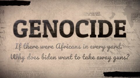 If there were Africans in every yard? Why does biden want to take away guns?