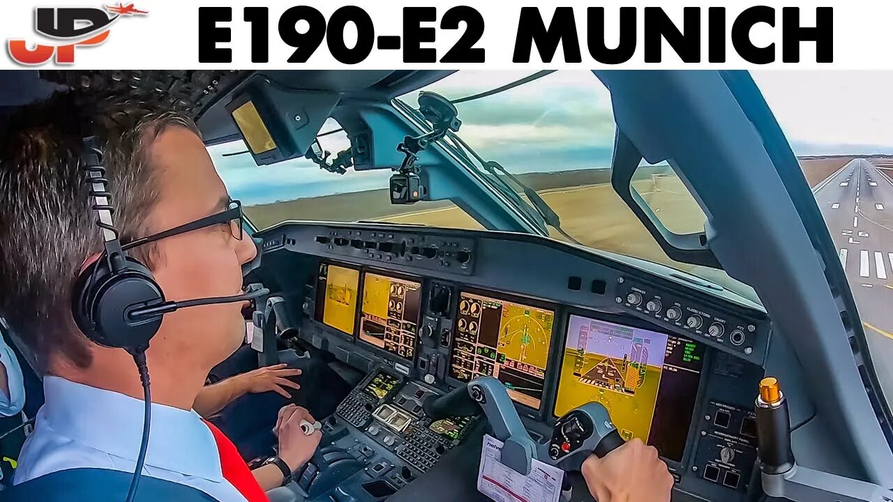 Piloting EMBRAER 190-E2 into Munich Airport | Cockpit Views