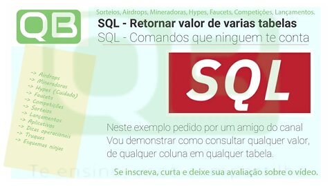 #SQL - #Consultando 1 #valor em varias #colunas ou #tabelas