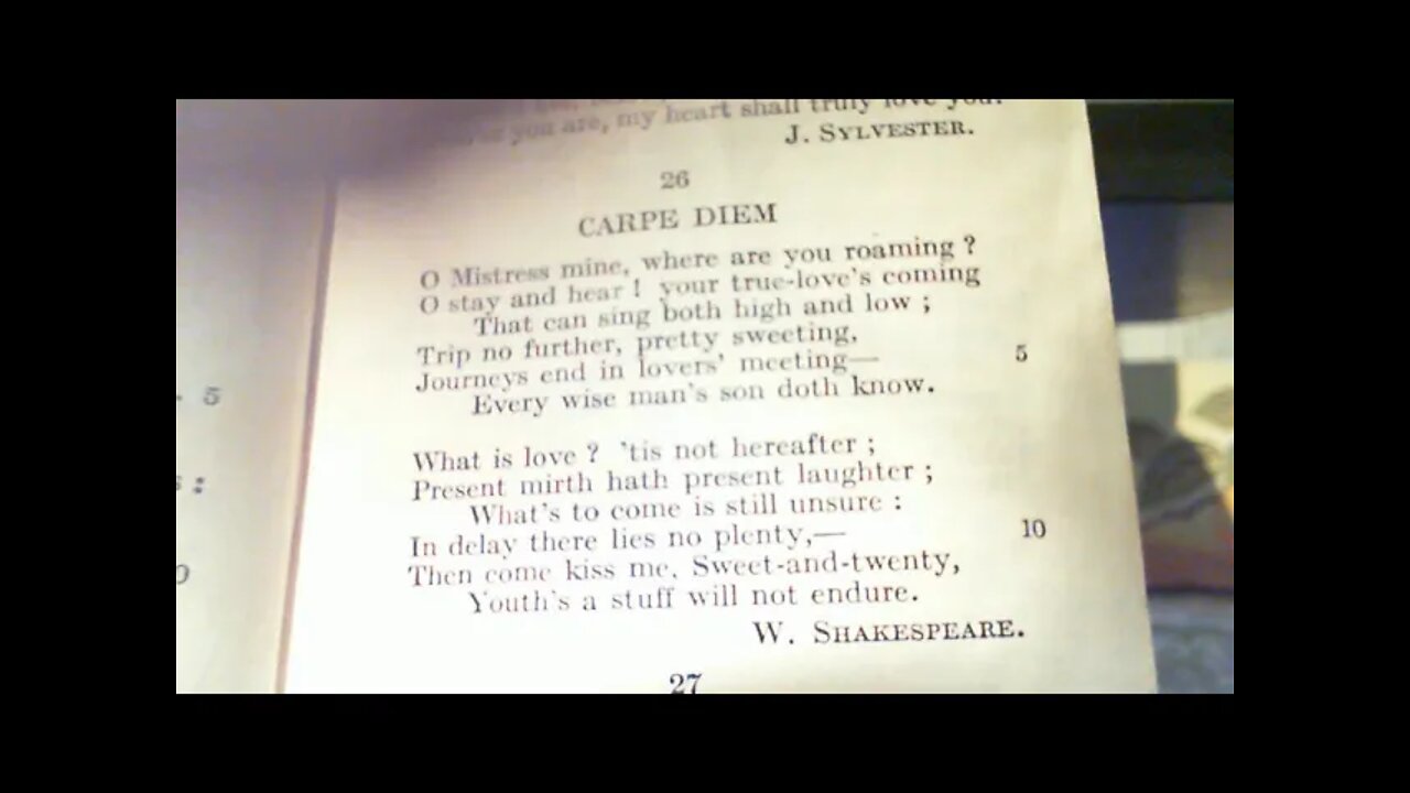 Carpe Diem - W. Shakespeare