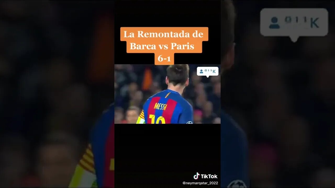 BARCELONA 6 X 1 PSG, REMONTADA HISTORICA, INOLVIDABLE