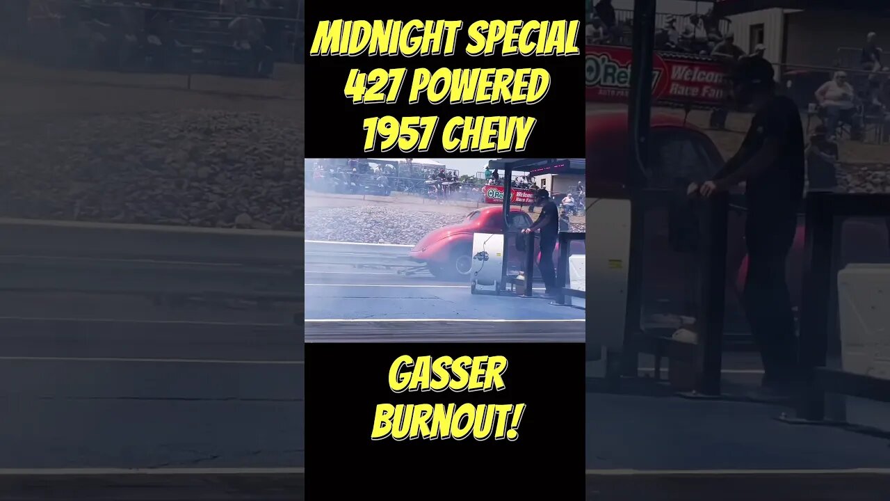 427 Powered 1957 Chevy Gasser Burnout! #shorts