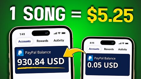 Earn $5.25 PER SONG Listened To - Make Money Online