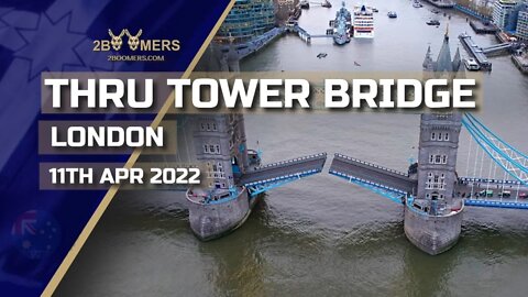 TOWER BRIDGE THAMES RIVER LONDON OPENING AND CLOSING - DJI AIR 2S - 10TH APRIL 2022