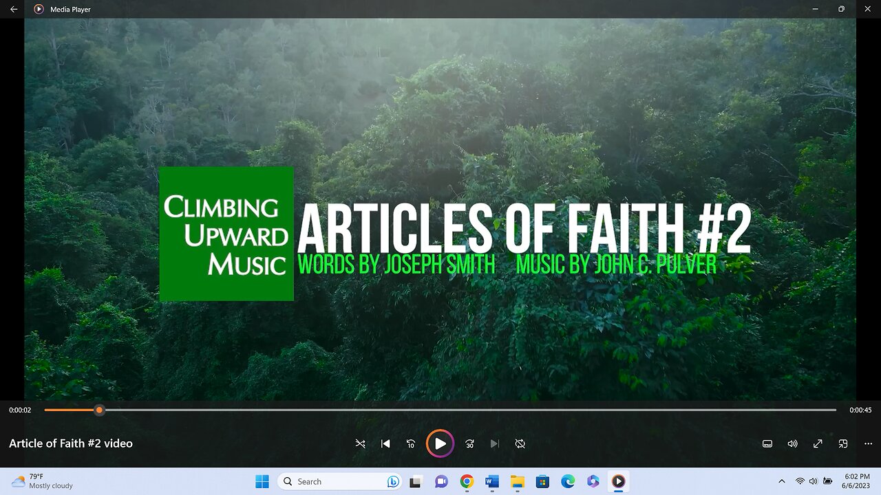 New Music for Articles of Faith #2 video