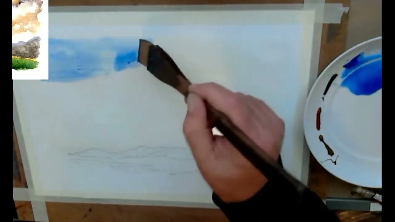 How to paint a threatening sky part 2 Udemy tutorial by David J Walker
