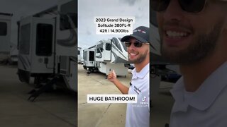 Huge Bathroom in this 2023 Fifth Wheel RV! 2023 Grand Design Solitude 380FL-R