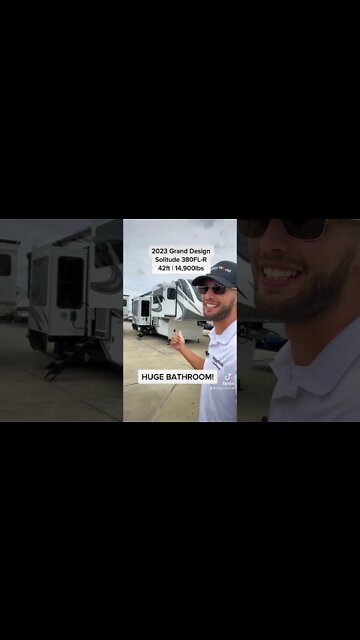 Huge Bathroom in this 2023 Fifth Wheel RV! 2023 Grand Design Solitude 380FL-R