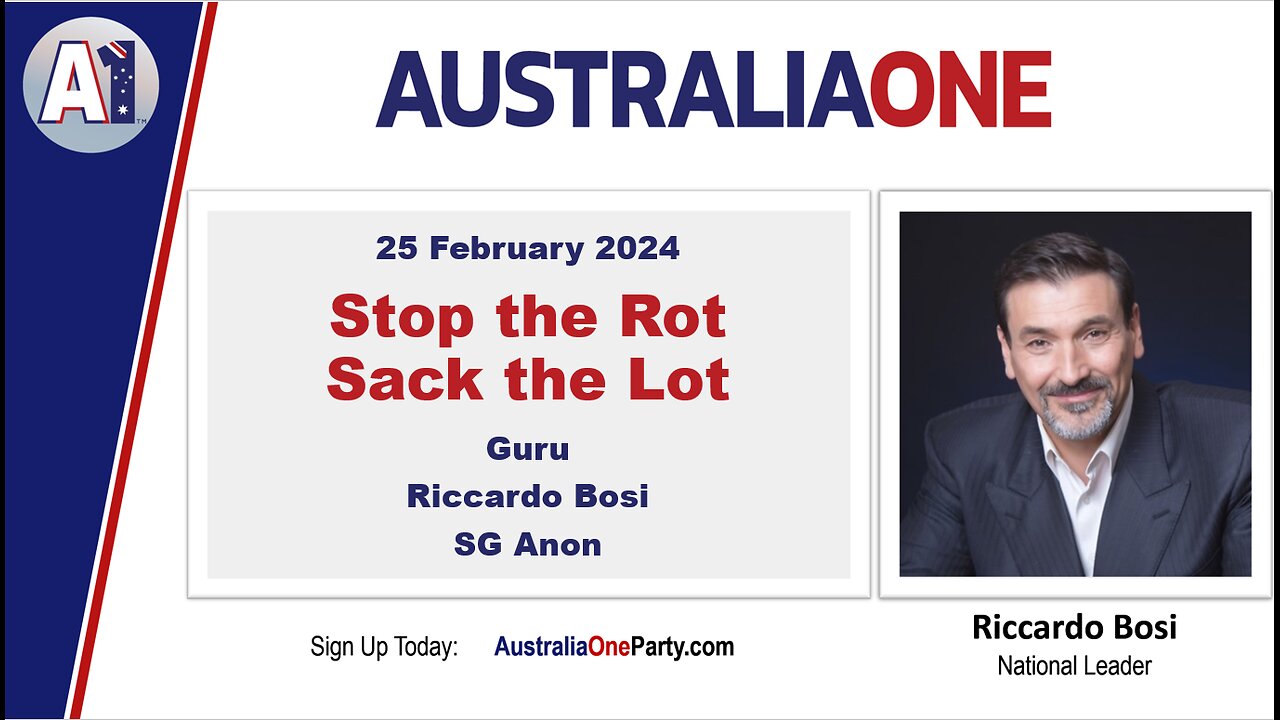 AustraliaOne Party - STRSTL with SG Anon (25 February 2024)