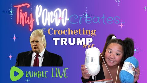 Tiny Panda Creates | Crocheting TRUMP (hair)