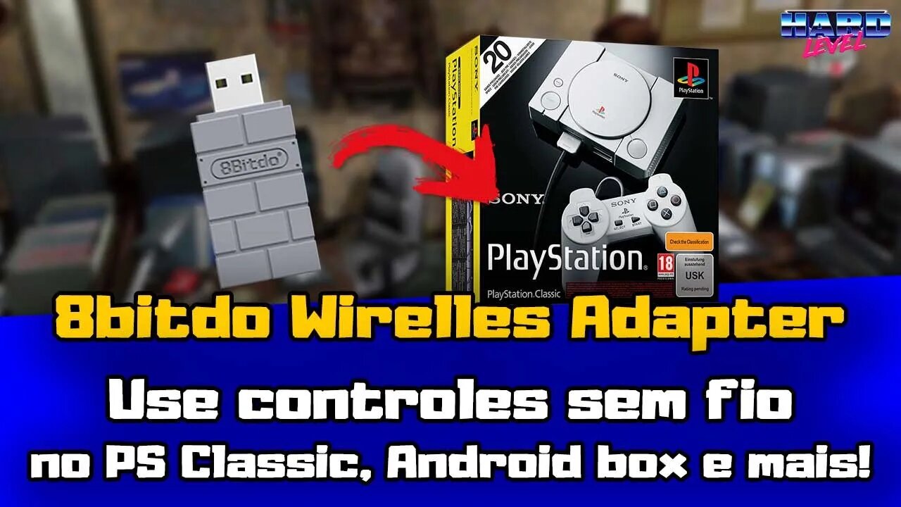 Review 8bitdo Wireless Adapter - Controles sem fio no PS Classic, Swith, PC, Raspberry e Android TV!