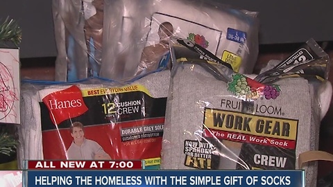 Helping the homeless with the simple gift of socks