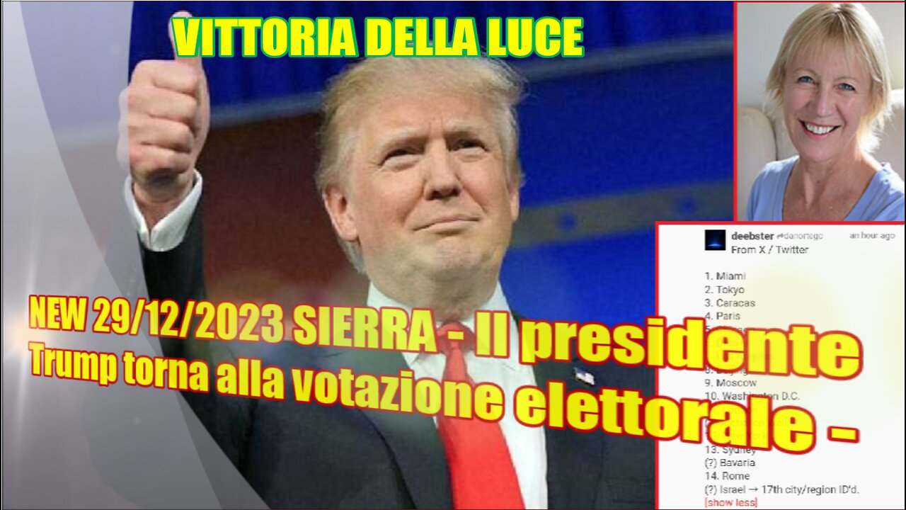 NEW 29/12/2023 SIERRA - Il presidente Trump torna alla votazione elettorale -