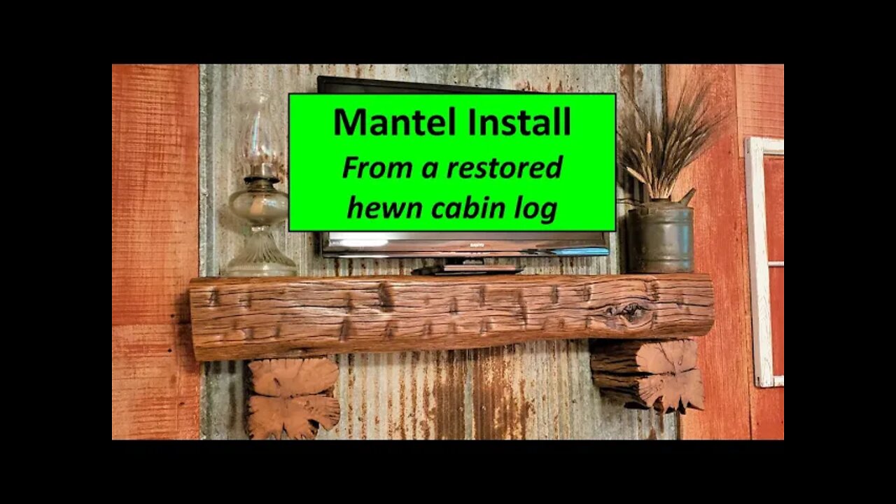 Installing Mantel From Salvaged Old Kentucky Cabin Log! Final Episode.