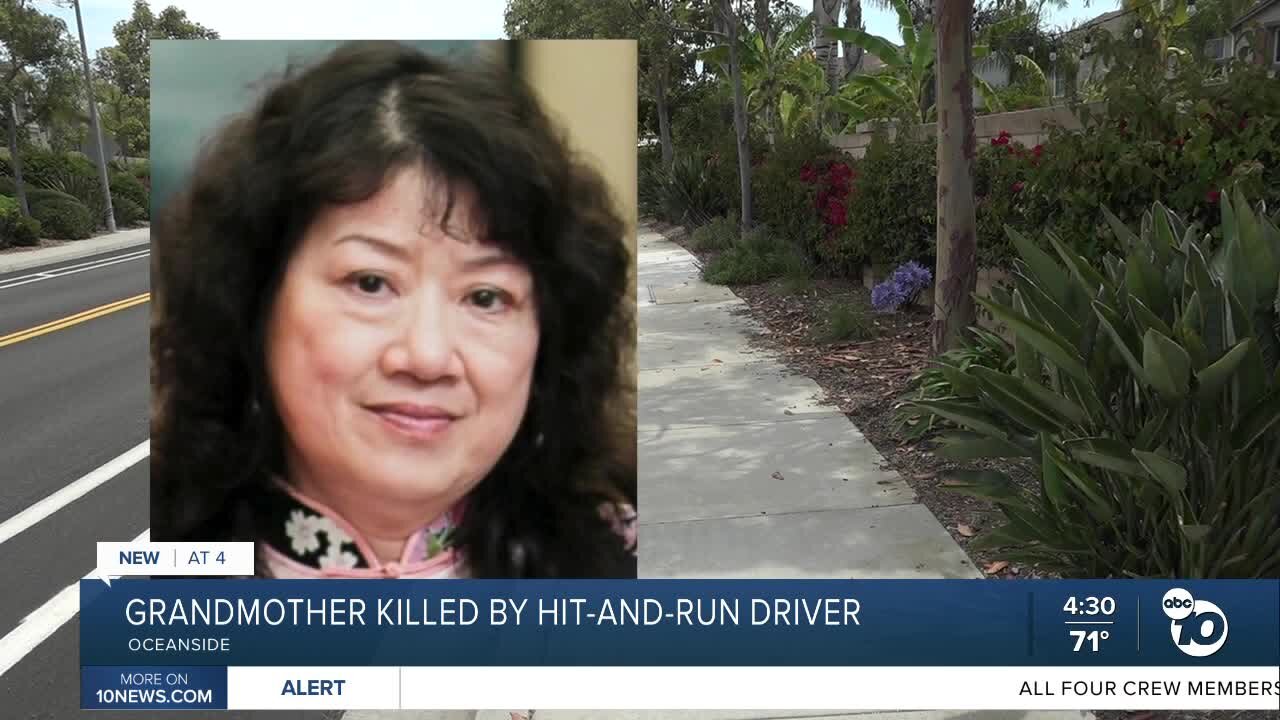 Oceanside grandmother killed by hit-and-run driver