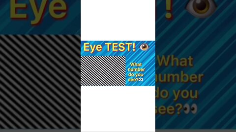 Can you pass the eyesight test!👀🤯