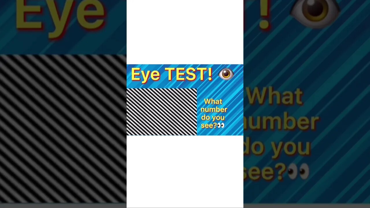 Can you pass the eyesight test!👀🤯