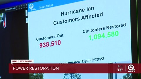 FPL working to restore power to parts of Okeechobee County after Hurricane Ian