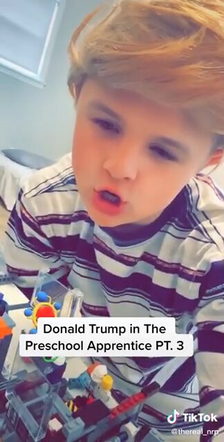 Baby Trump builds his greatest creation