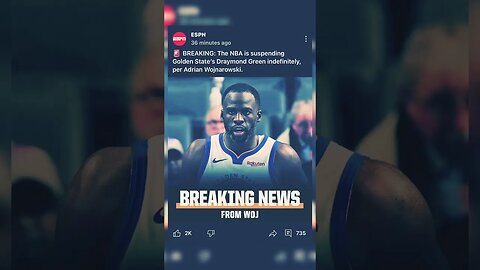 The NBA is suspending Golden State's #DraymondGreen indefinitely