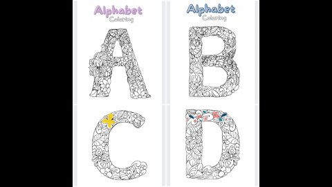Mandala Letters Coloring Book #coloring #education