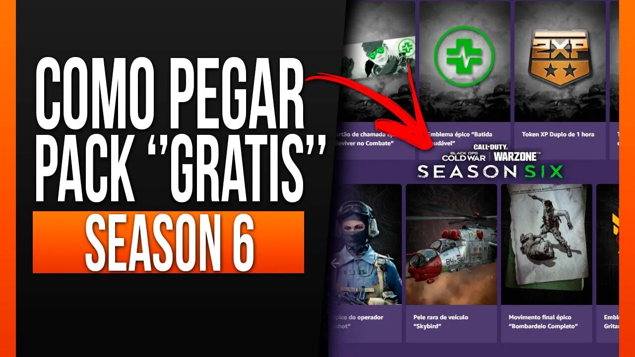 COMO PEGAR PACK ''GRATIS'' DA TEMPORADA 6 DO CALL OF DUTY WARZONE COLDWAR