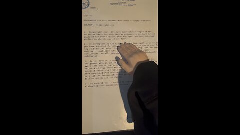 Tuesday reading time with SPH: Memorandum for Ft Leonard Wood Basic Training Grads