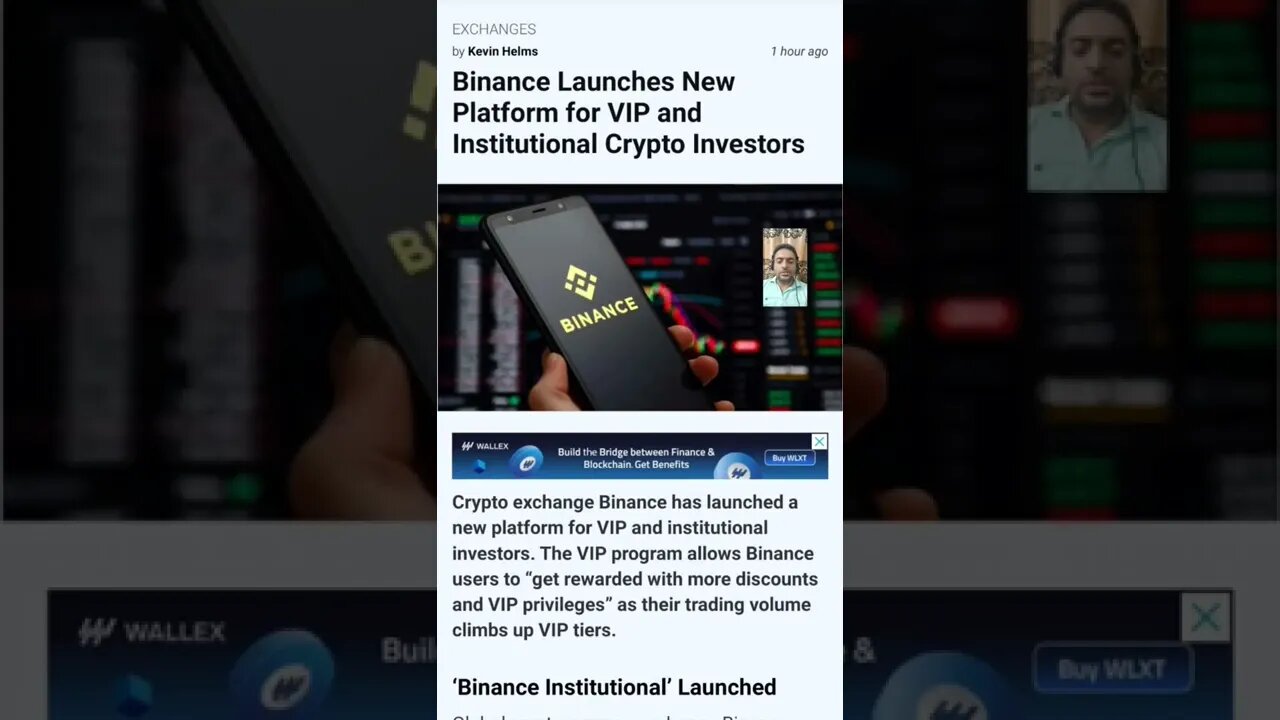 Binance Launches New Platform for VIP and Institutional Crypto Investors #cryptomash #ytshorts