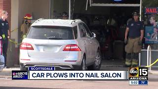 Car crashes into nail salon in Scottsdale
