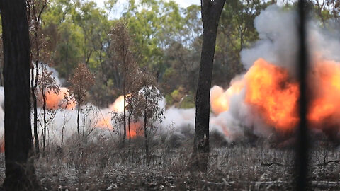 Australian Sappers practice demolitions