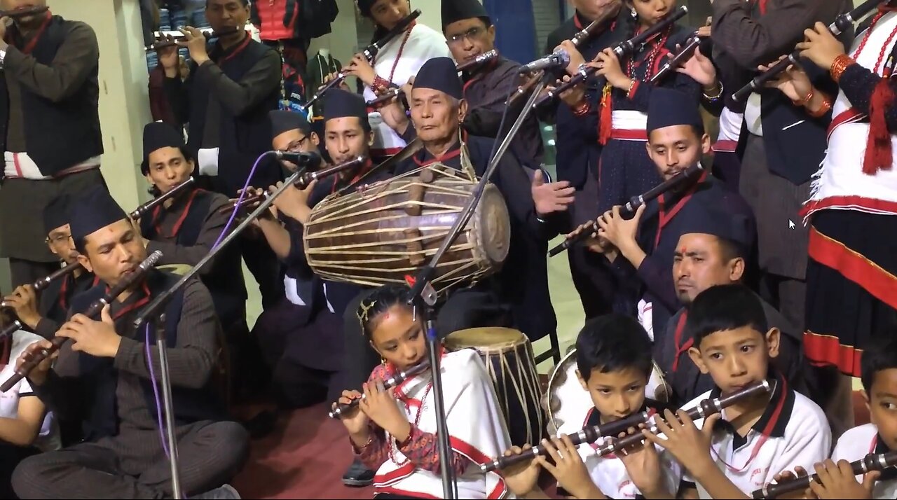 Popular Nepali Group Flute Melody Music from Newari Community