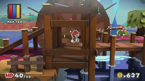Paper Mario Color Splash Play Through #4 Cherry Lake 2nd Vist No Commentary (No Commentary)