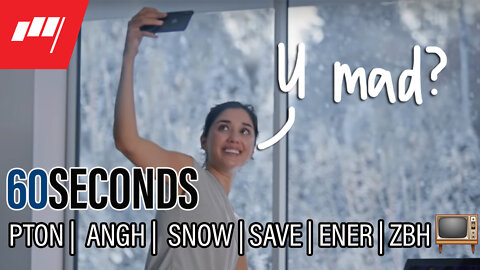 ⏱️60 Seconds $PTON 🚴‍♂️ $ANGH $SNOW $SAVE $ENER $ZBH see U on TV 📺at noon🕛 more @MarketRebels 🏴‍☠️