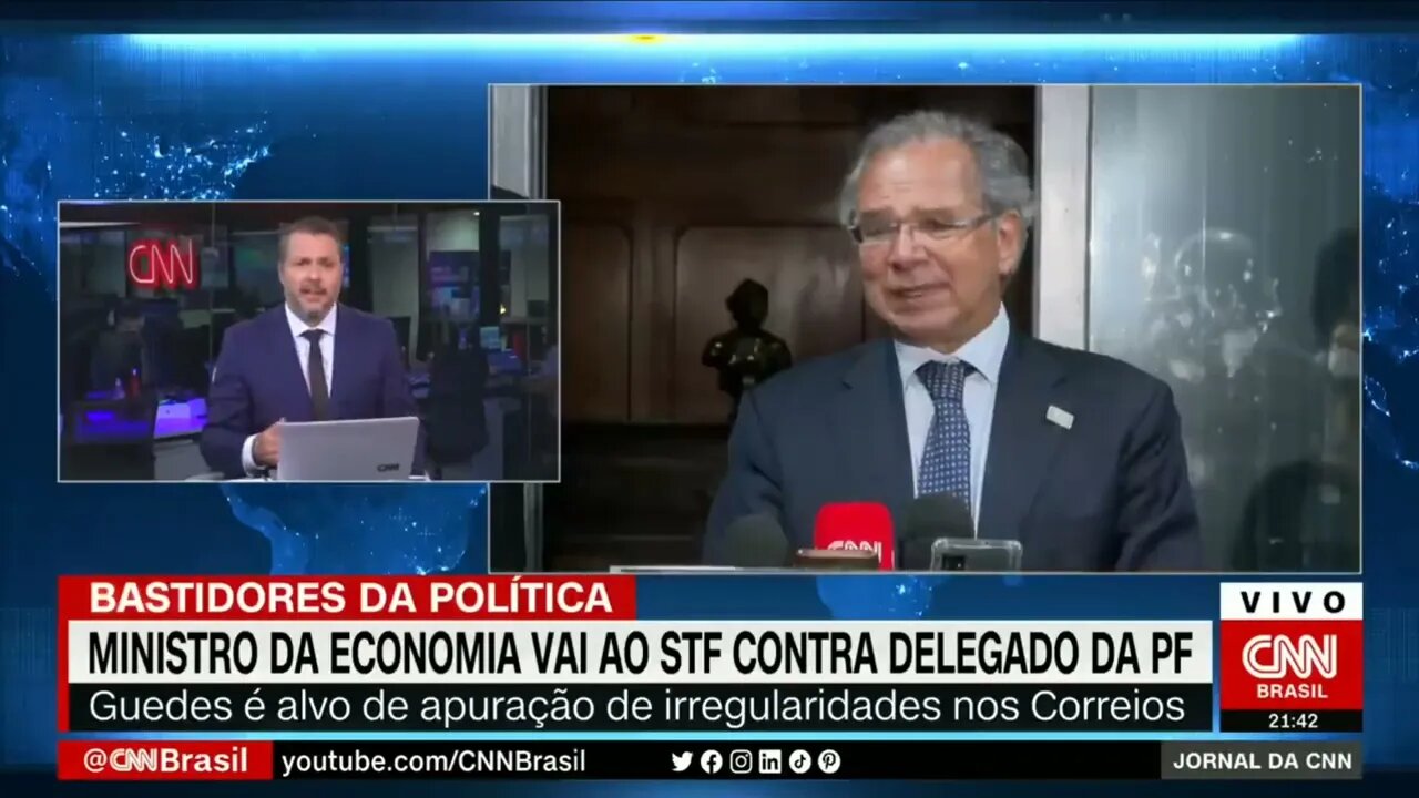 Ministro da Economia Paulo Guedes vai ao STF contra delegado da PF | @SHORTS CNN