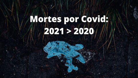 Políticas falhas e mais mortes por Covid em 2021 comparado com 2020