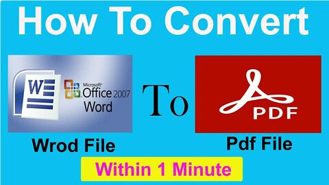 How to Convert word file to pdf file.