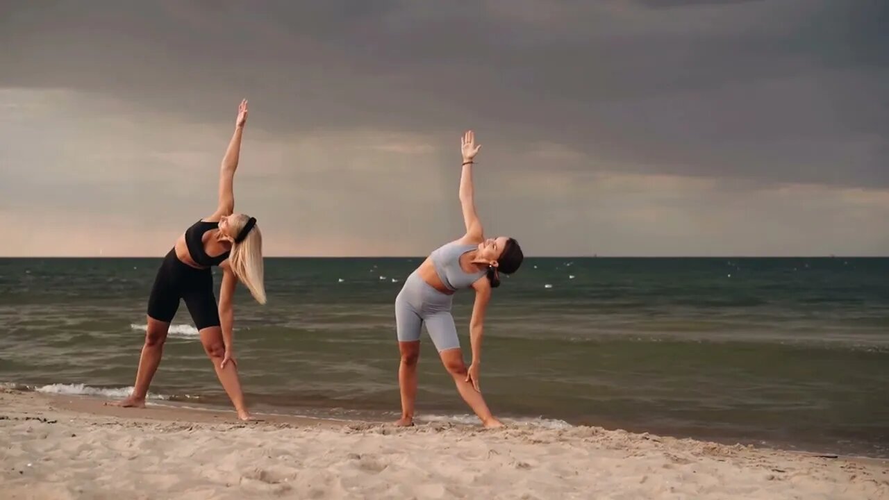 yoga on the beach