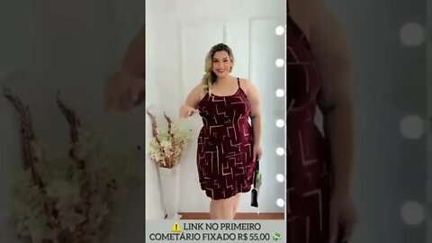 🛑 VESTIDO PLUS SIZE ALÇA FINA" TAMANHO GG - G1