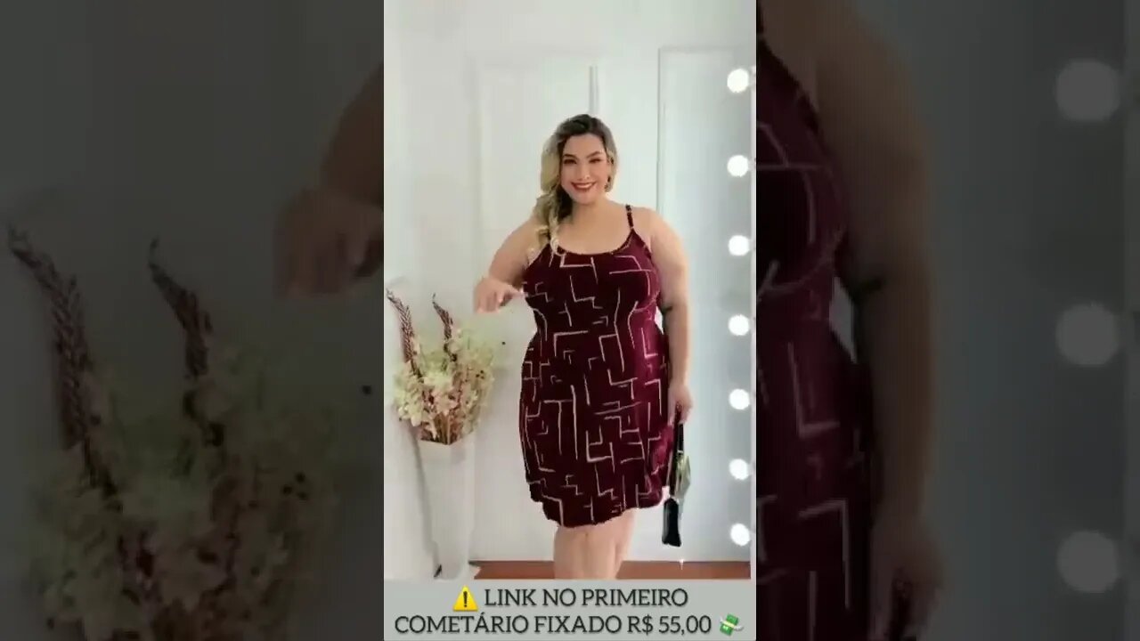 🛑 VESTIDO PLUS SIZE ALÇA FINA" TAMANHO GG - G1