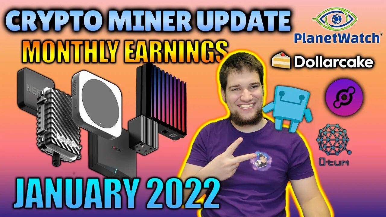 🔴 NFT giveaway - How much Crypto & Helium did I make in January -Crypto Mining Earnings Report 2022