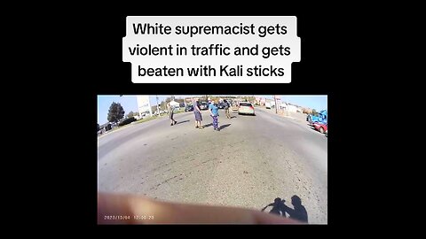 White Supremacist Gets Violent, Gets Beaten With Kali Sticks