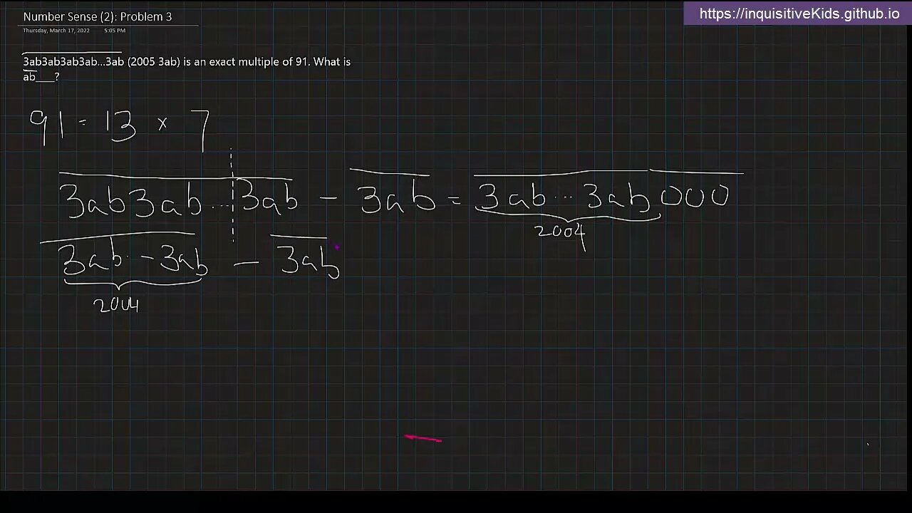 Number Sense (2): Problem 3